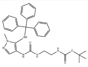 Àcid N-[2-[[[1-Metil-5-[(trifenilmetil)amino]-1H-pirazol-4-il]amino]carbonil]amino]etil]carbàmic Tert-butil Èster CAS NO.:689293-69-4